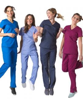 Customized Hospital Scrubs Design Uniformes Women Joggers Set Medico Scrubs Uniforms Short/Long Sleeve Medical Nurses Scrubs